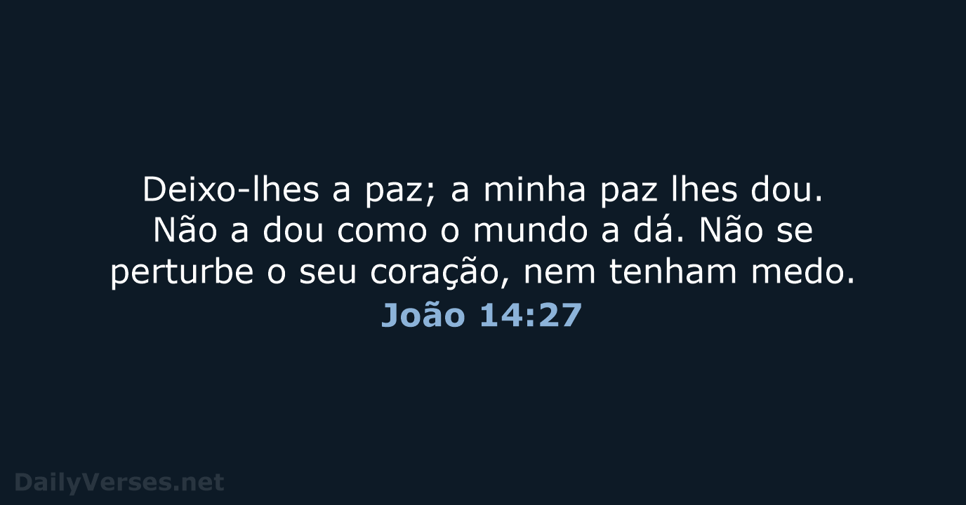 João 14:27 - NVI