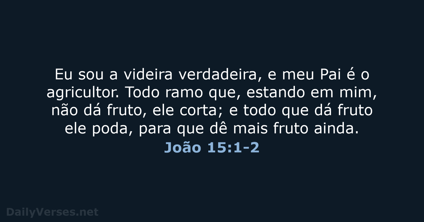 João 15:1-2 - NVI