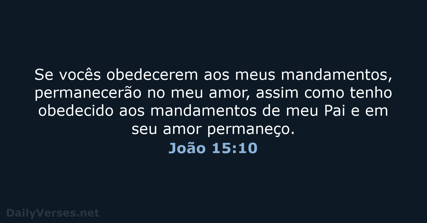 João 15:10 - NVI