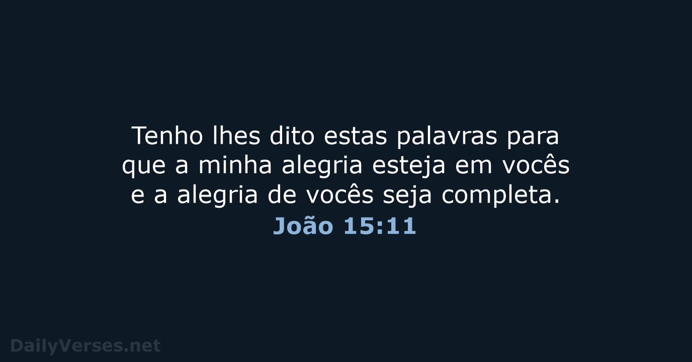 João 15:11 - NVI