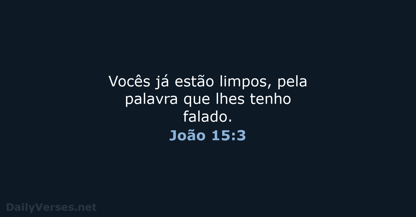 João 15:3 - NVI