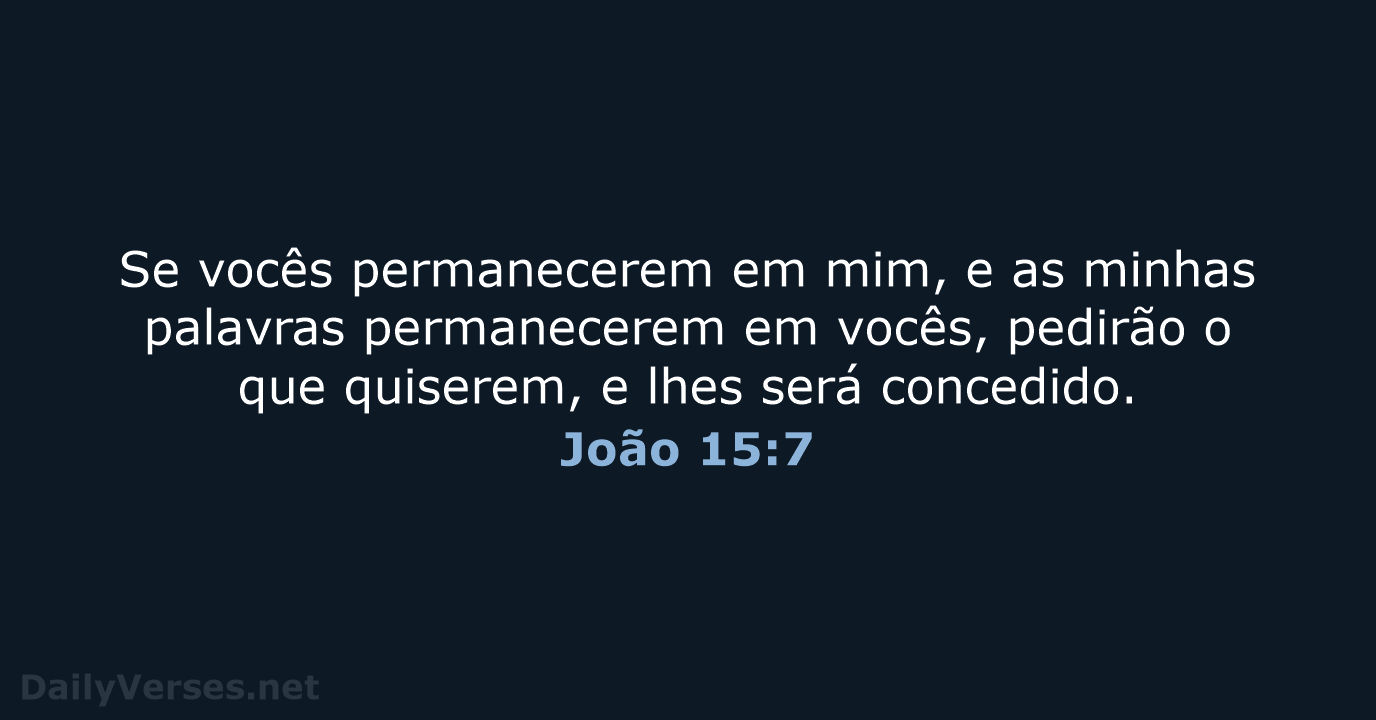 João 15:7 - NVI