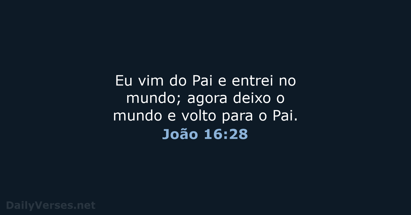 João 16:28 - NVI
