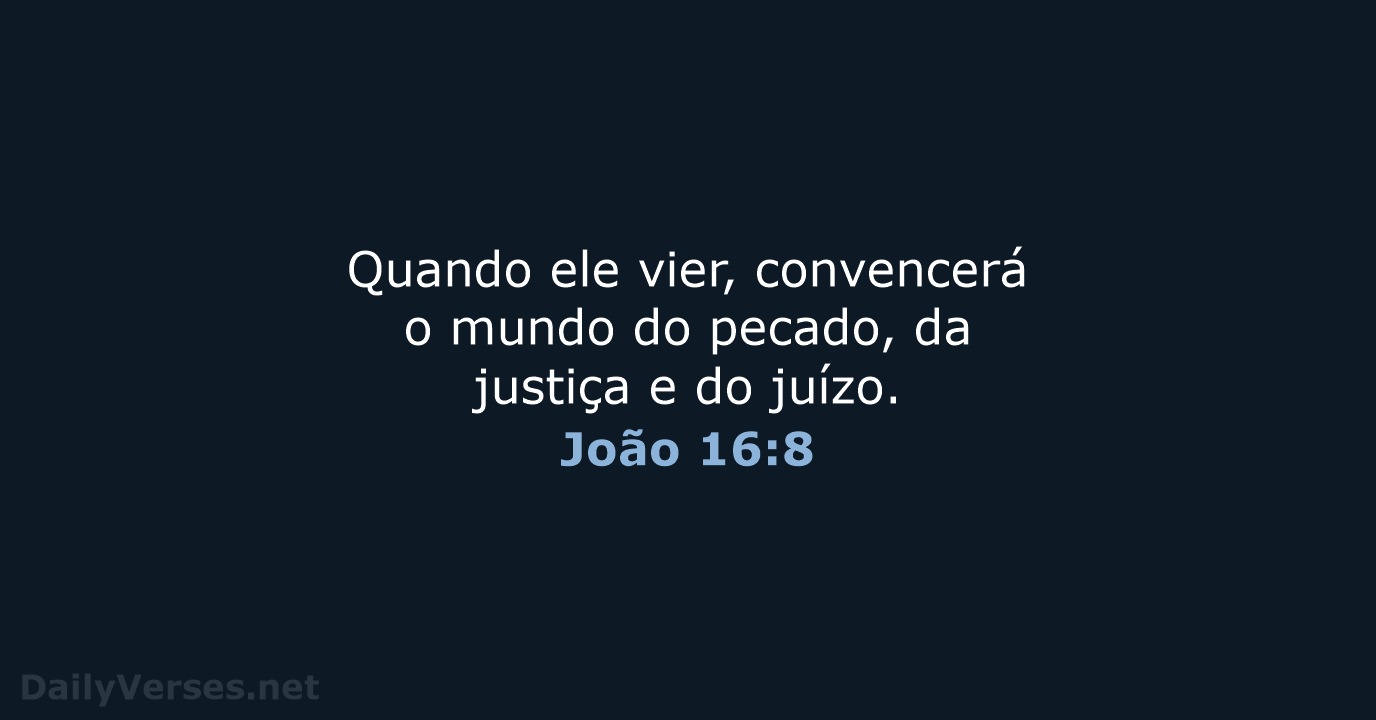 João 16:8 - NVI