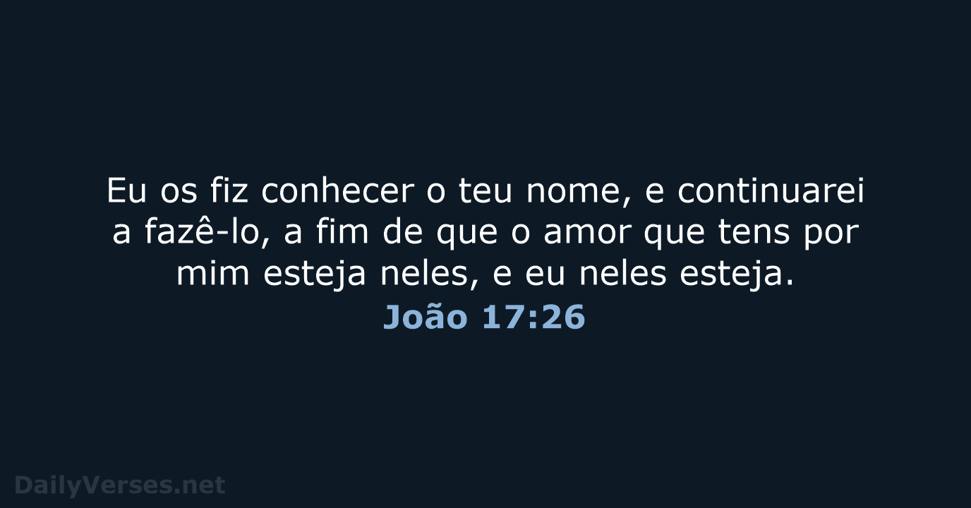 João 17:26 - NVI