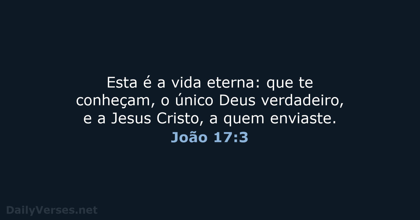 João 17:3 - NVI