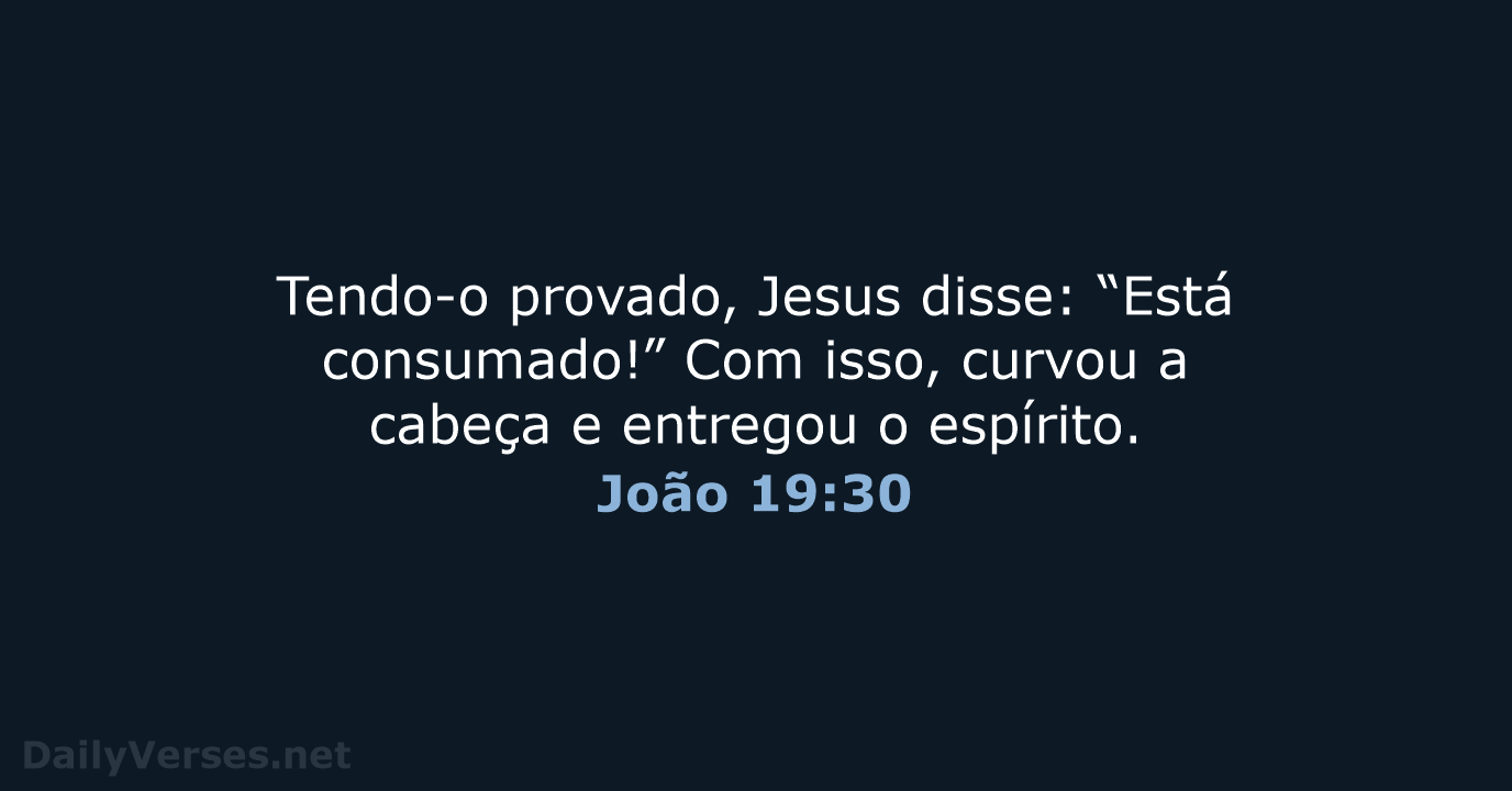 João 19:30 - NVI