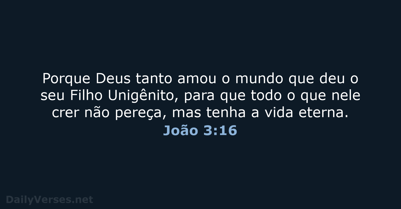 João 3:16 - NVI
