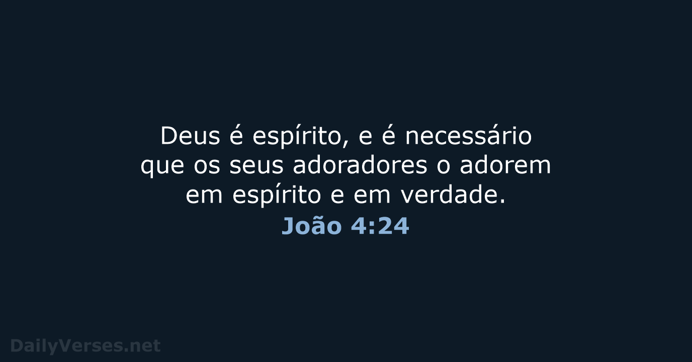 João 4:24 - NVI