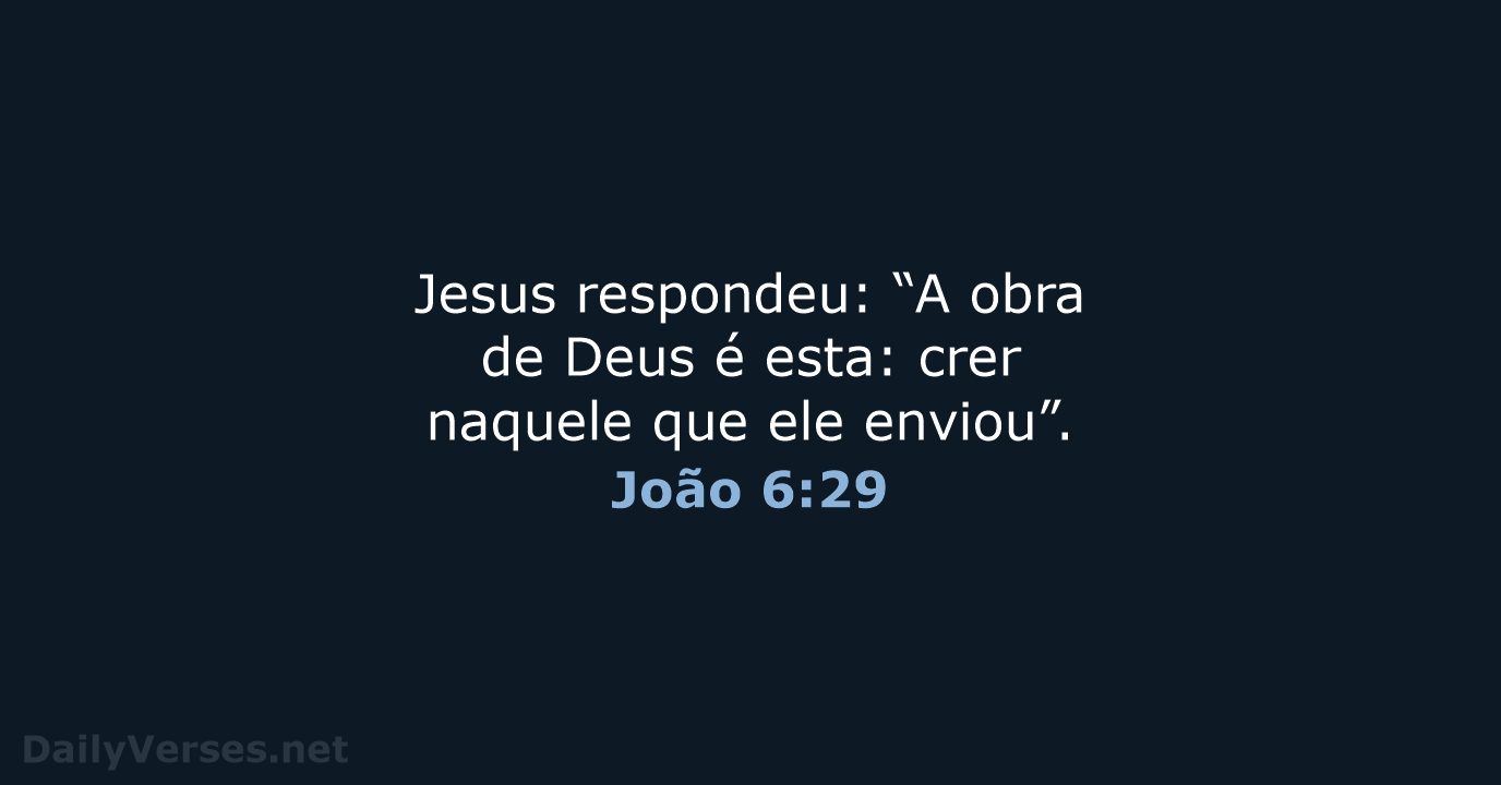 João 6:29 - NVI