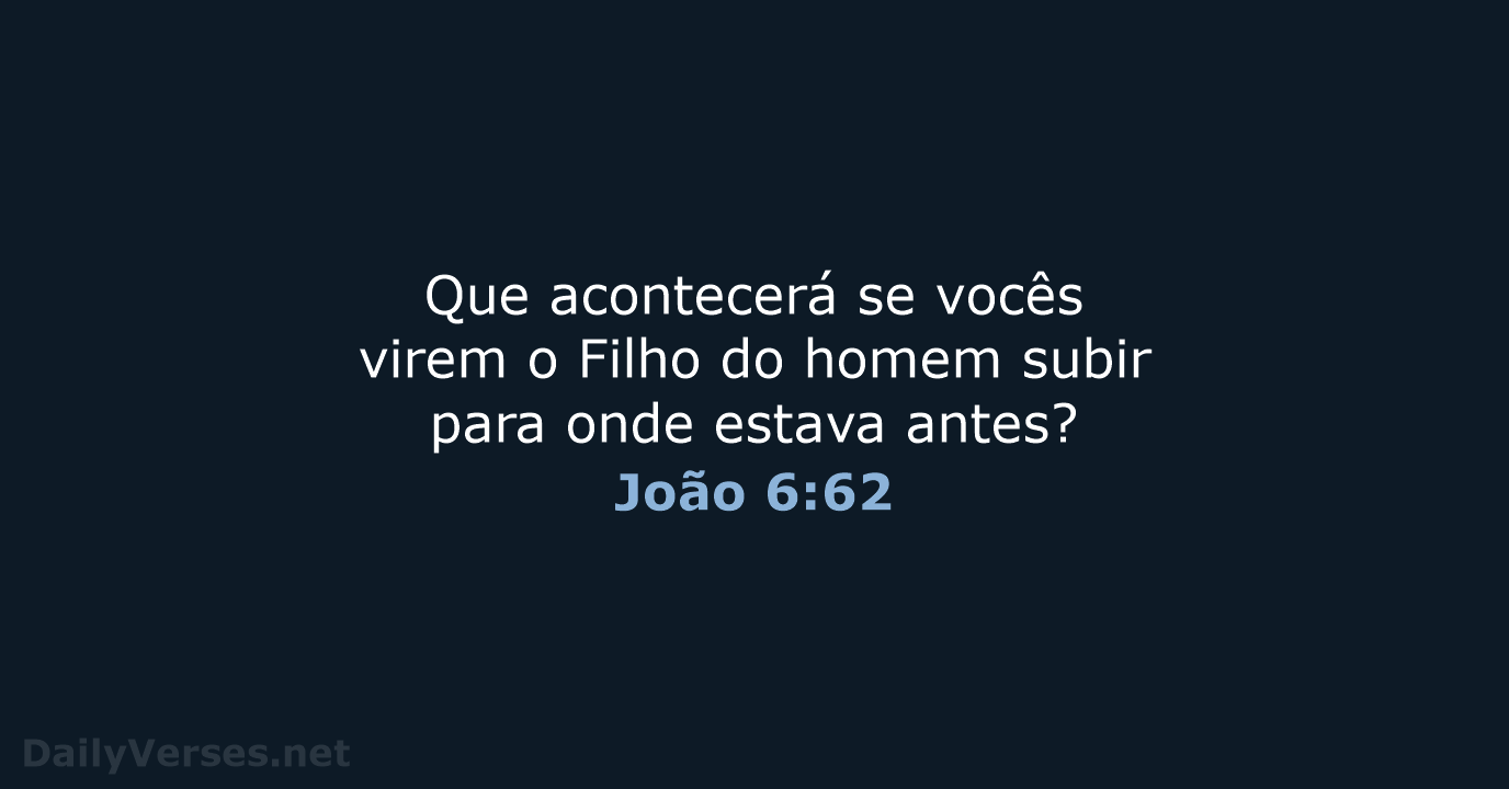 João 6:62 - NVI