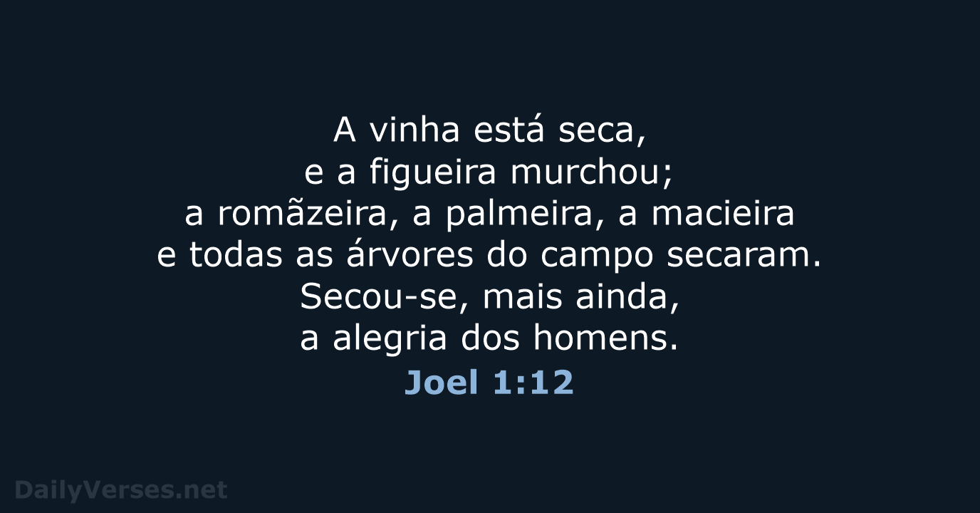 Joel 1:12 - NVI
