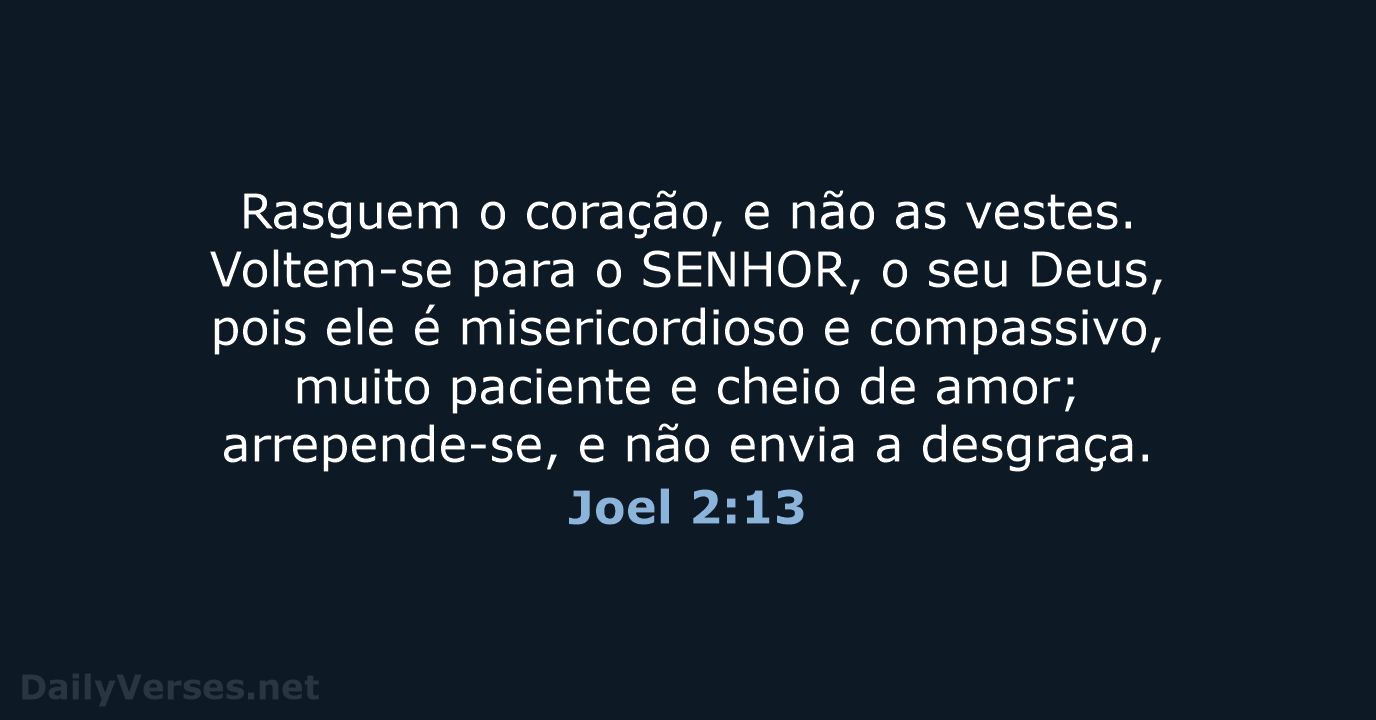 Joel 2:13 - NVI