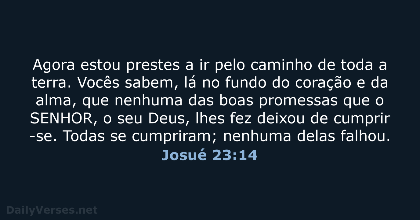 Josué 23:14 - NVI