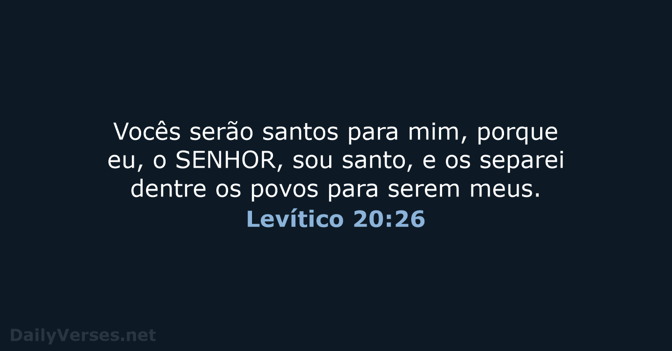 Levítico 20:26 - NVI