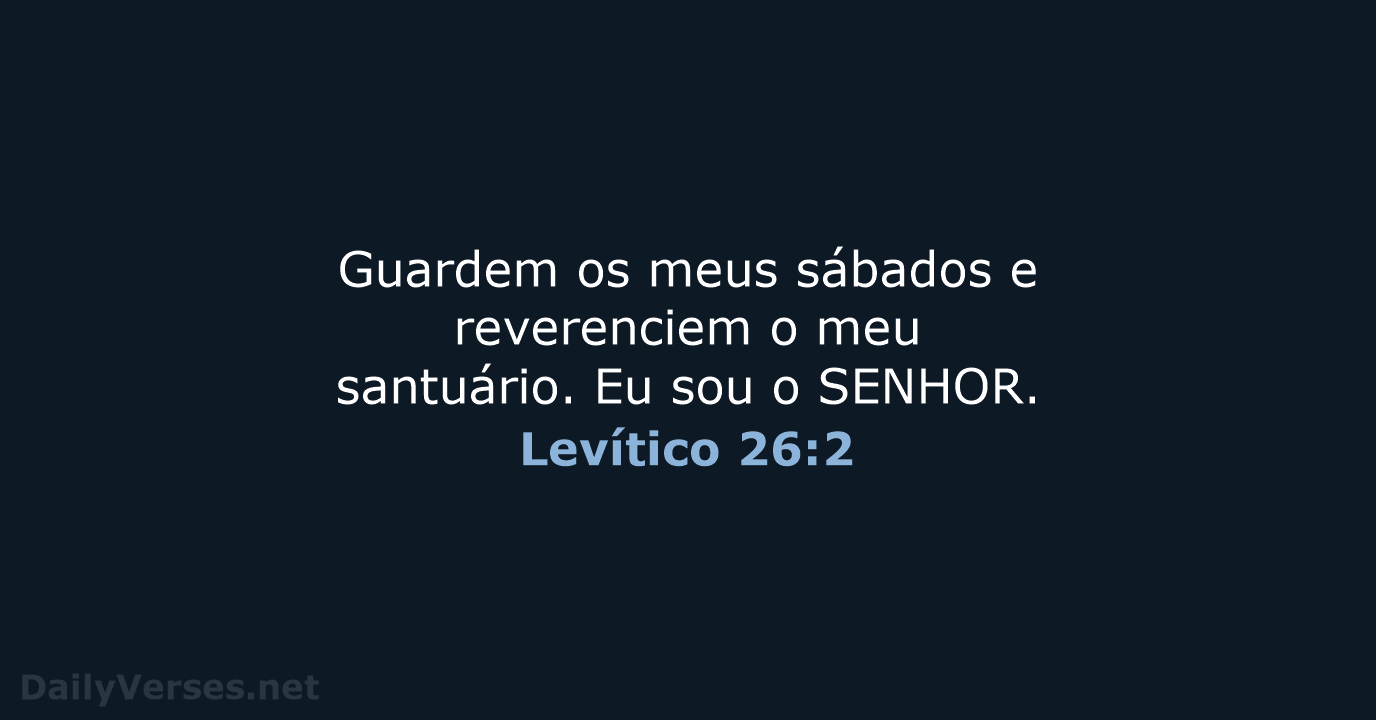 Levítico 26:2 - NVI