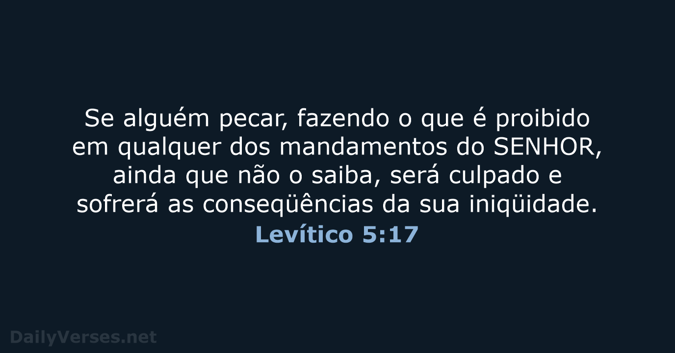 Levítico 5:17 - NVI
