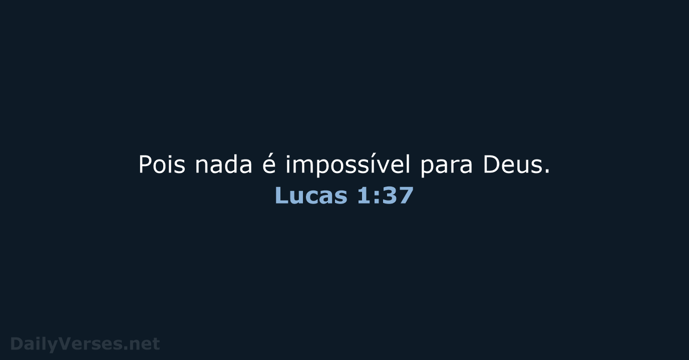 Lucas 1:37 - NVI