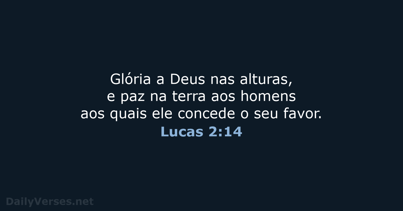 Lucas 2:14 - NVI