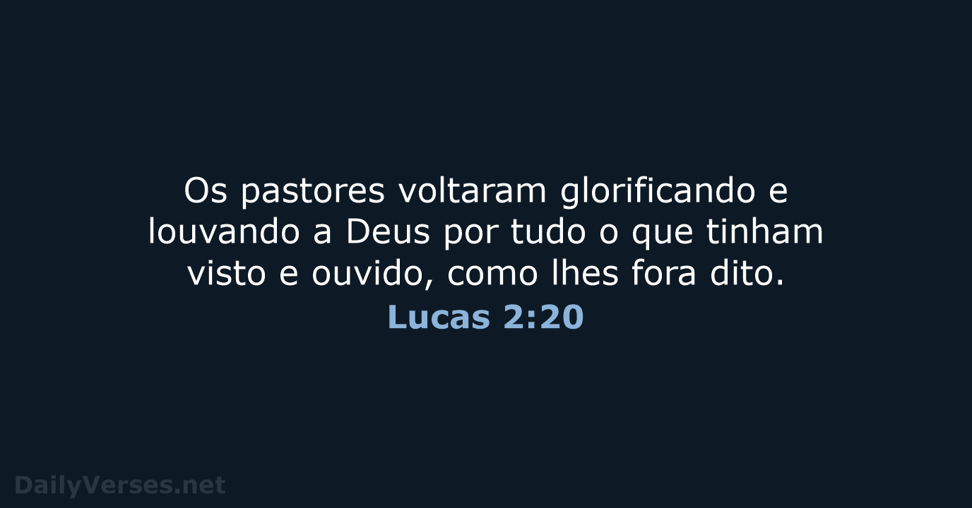 Lucas 2:20 - NVI