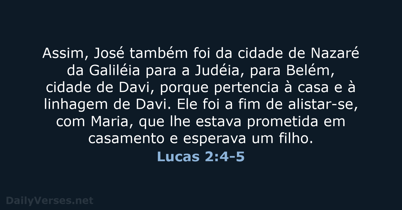 Lucas 2:4-5 - NVI