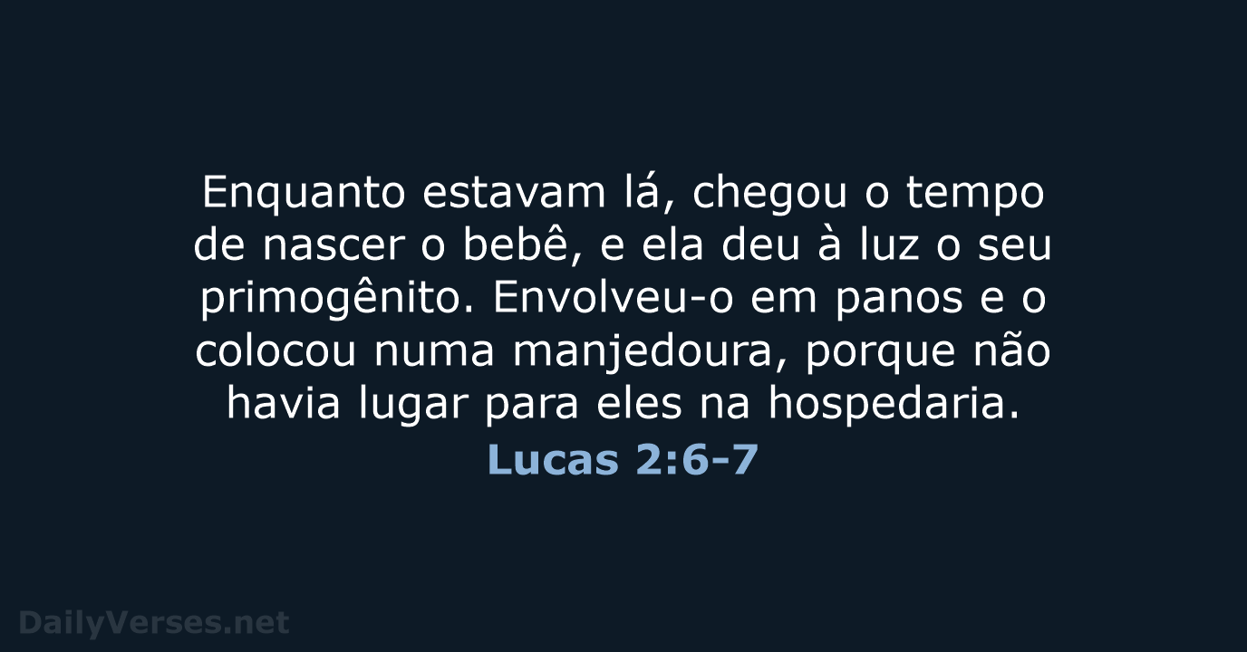 Lucas 2:6-7 - NVI
