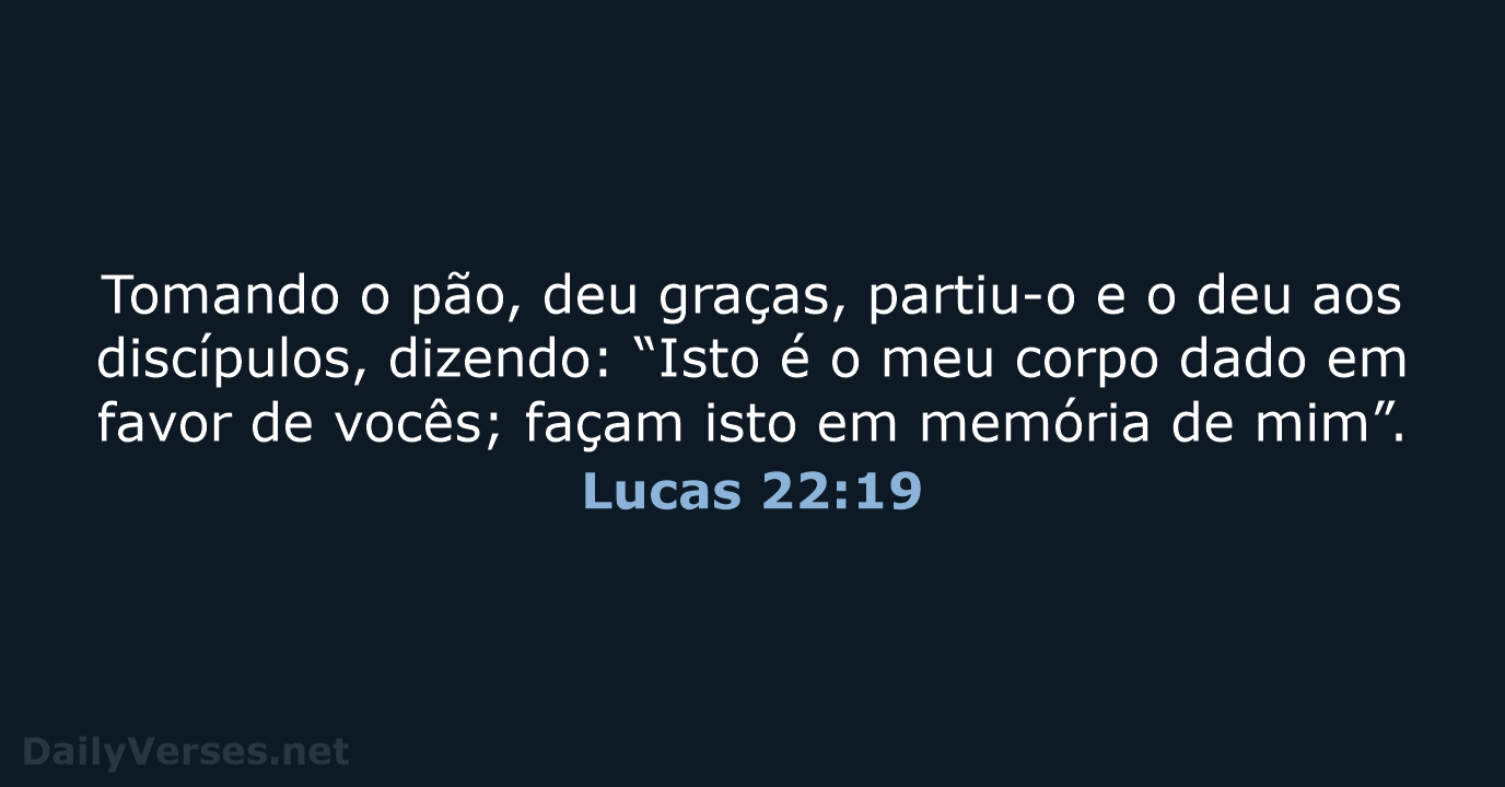 Lucas 22:19 - NVI