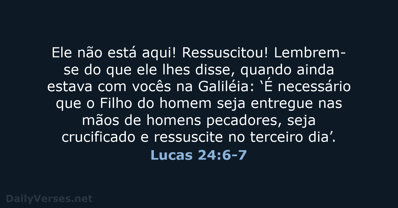 Lucas 24:6-7 - NVI