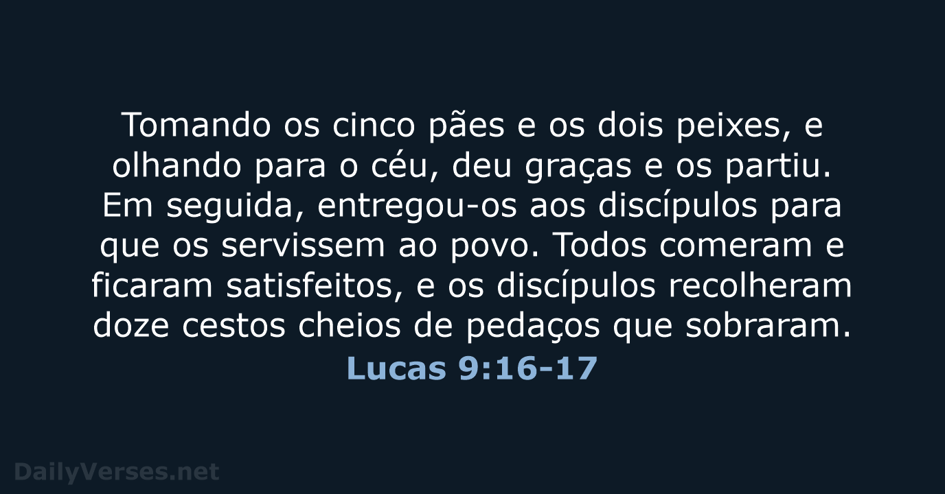 Lucas 9:16-17 - NVI