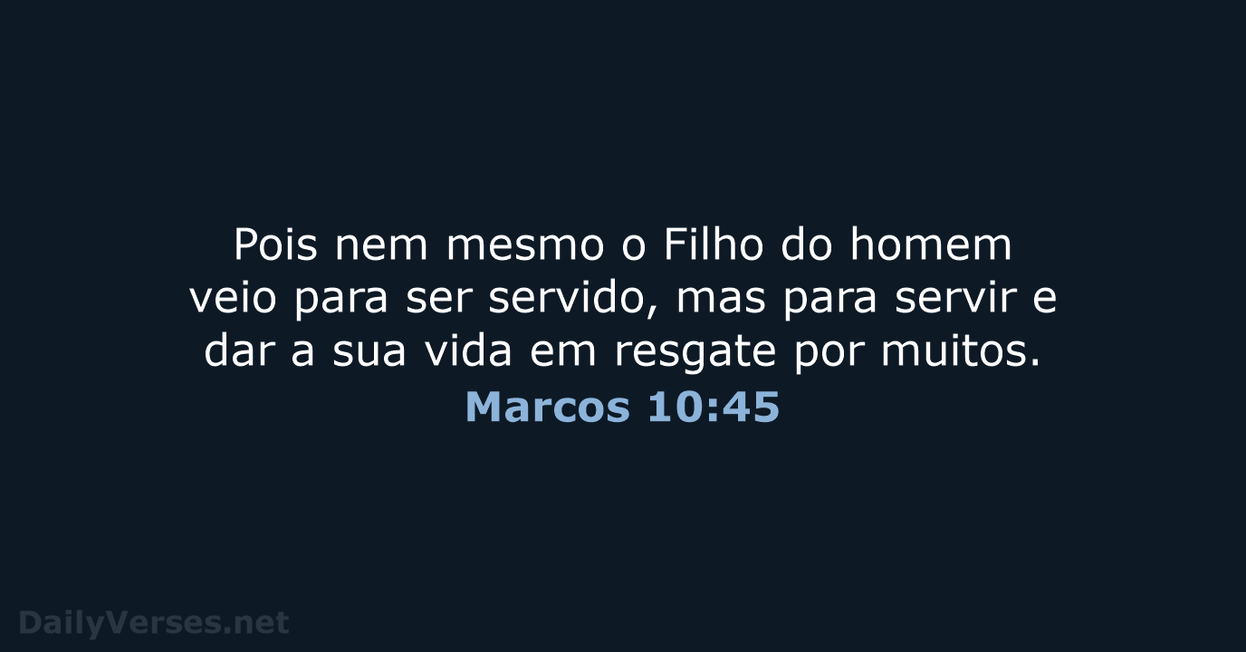 Marcos 10:45 - NVI