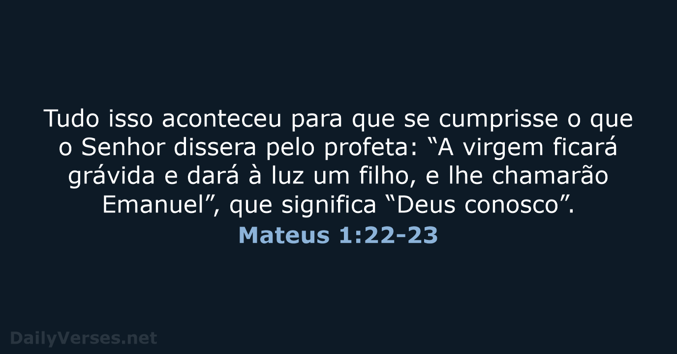 Mateus 1:22-23 - NVI