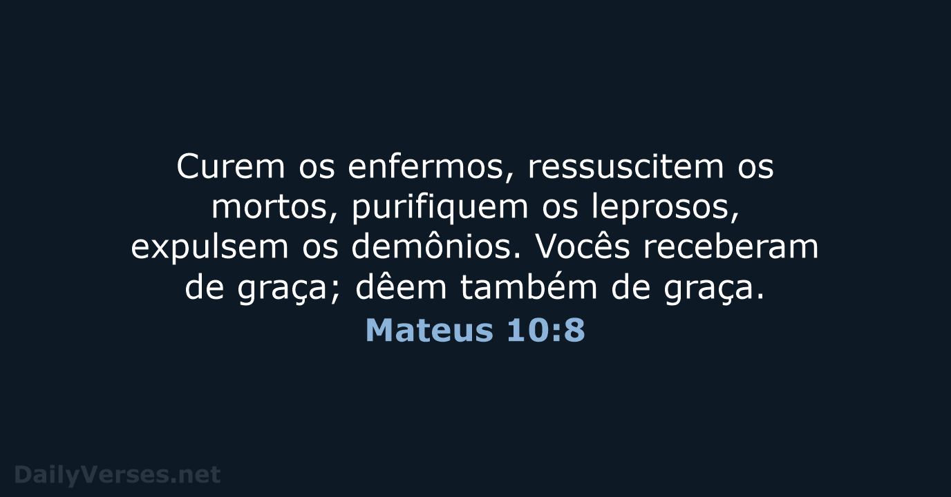 Mateus 10:8 - NVI