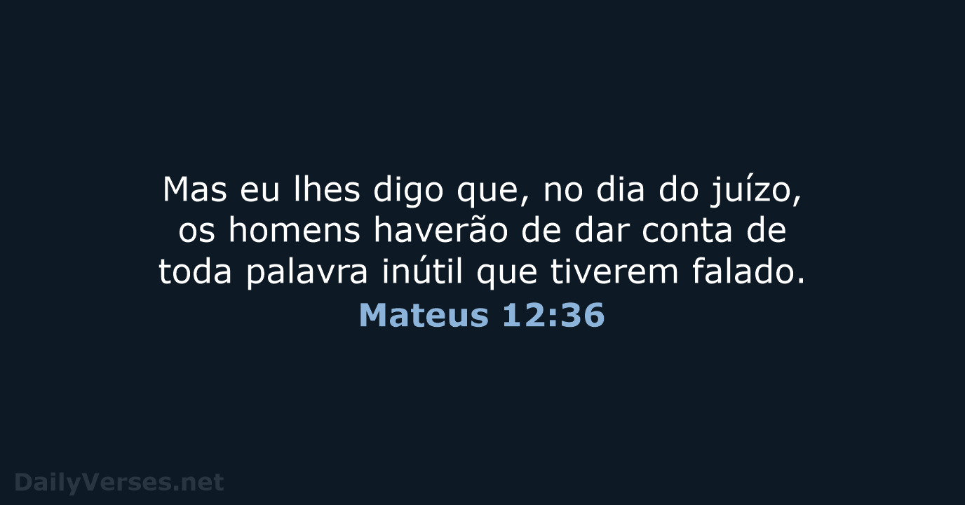 Mateus 12:36 - NVI