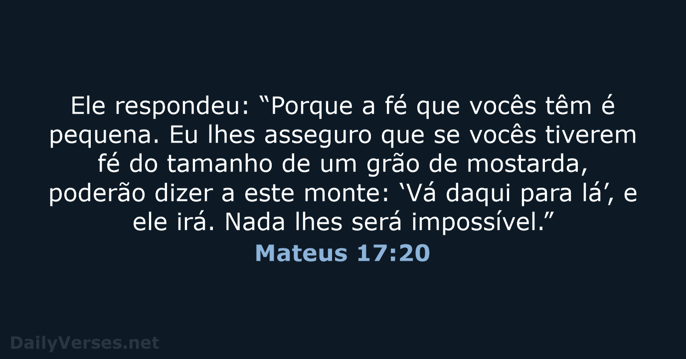 Mateus 17:20 - NVI