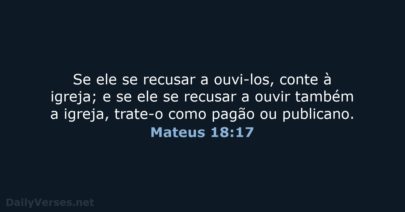 Mateus 18:17 - NVI