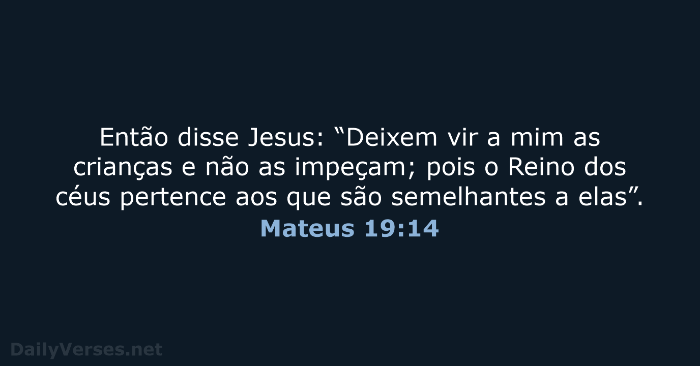 Mateus 19:14 - NVI
