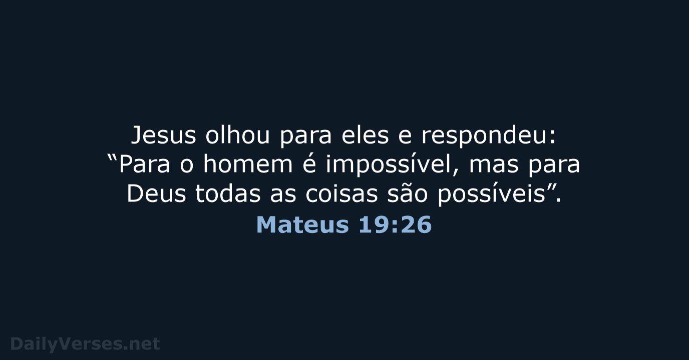 Mateus 19:26 - NVI