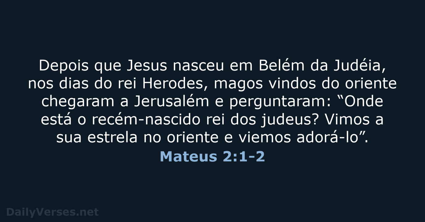 Mateus 2:1-2 - NVI