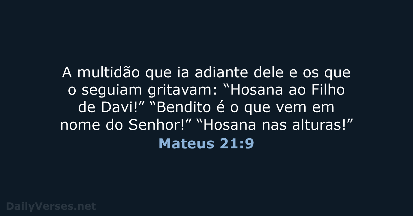 Mateus 21:9 - NVI