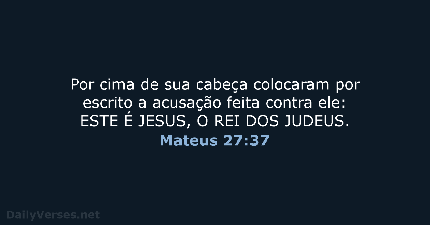 Mateus 27:37 - NVI