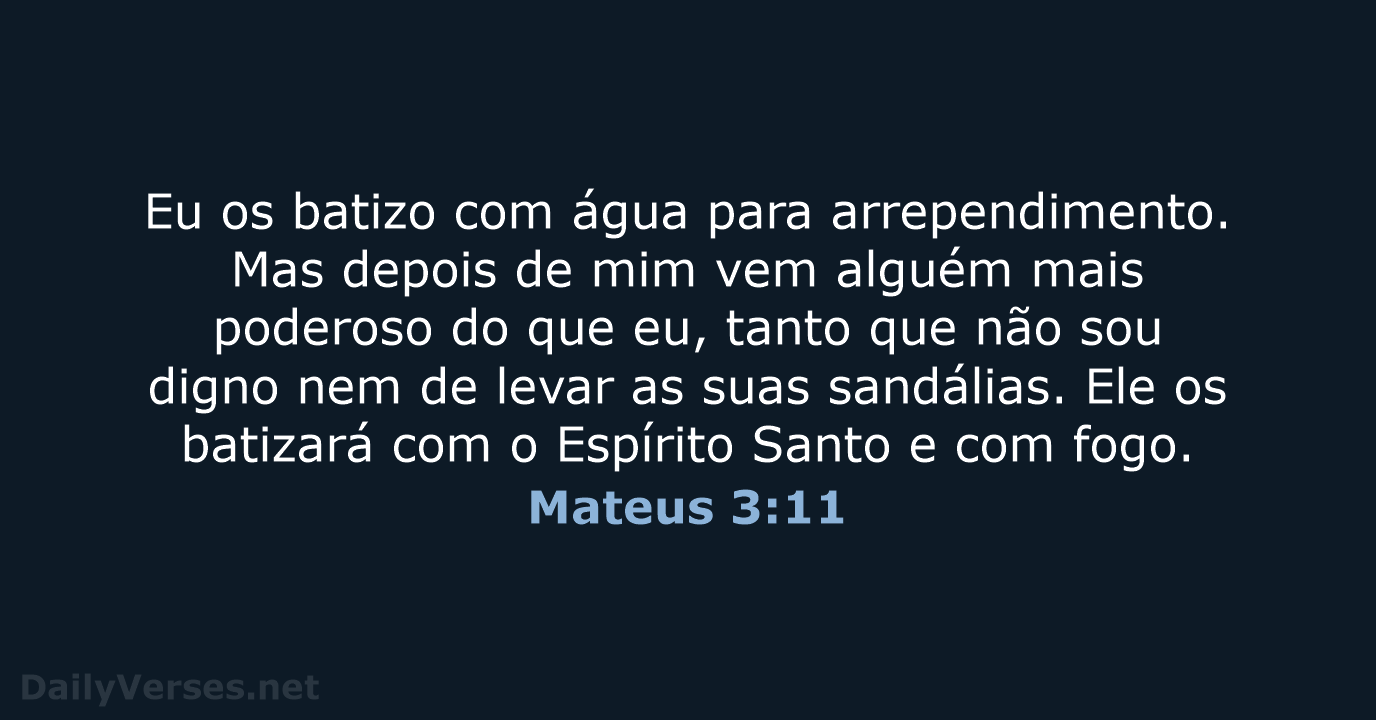 Mateus 3:11 - NVI