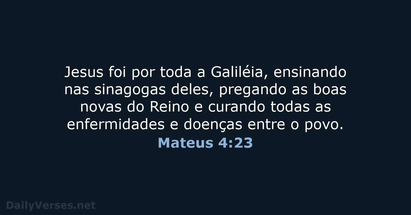 Mateus 4:23 - NVI