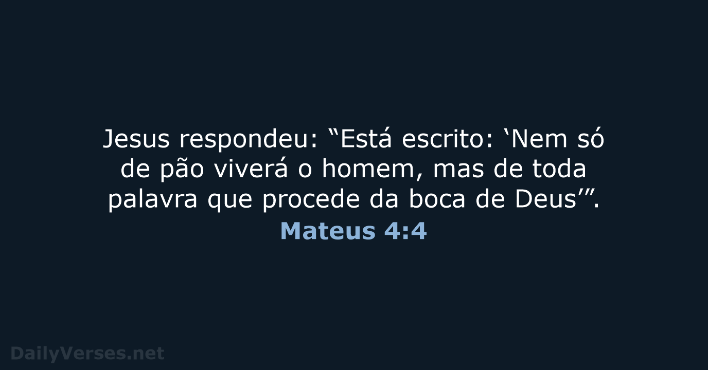 Mateus 4:4 - NVI