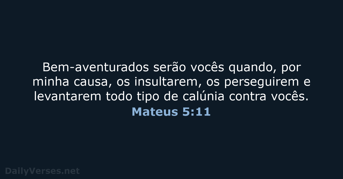 Mateus 5:11 - NVI