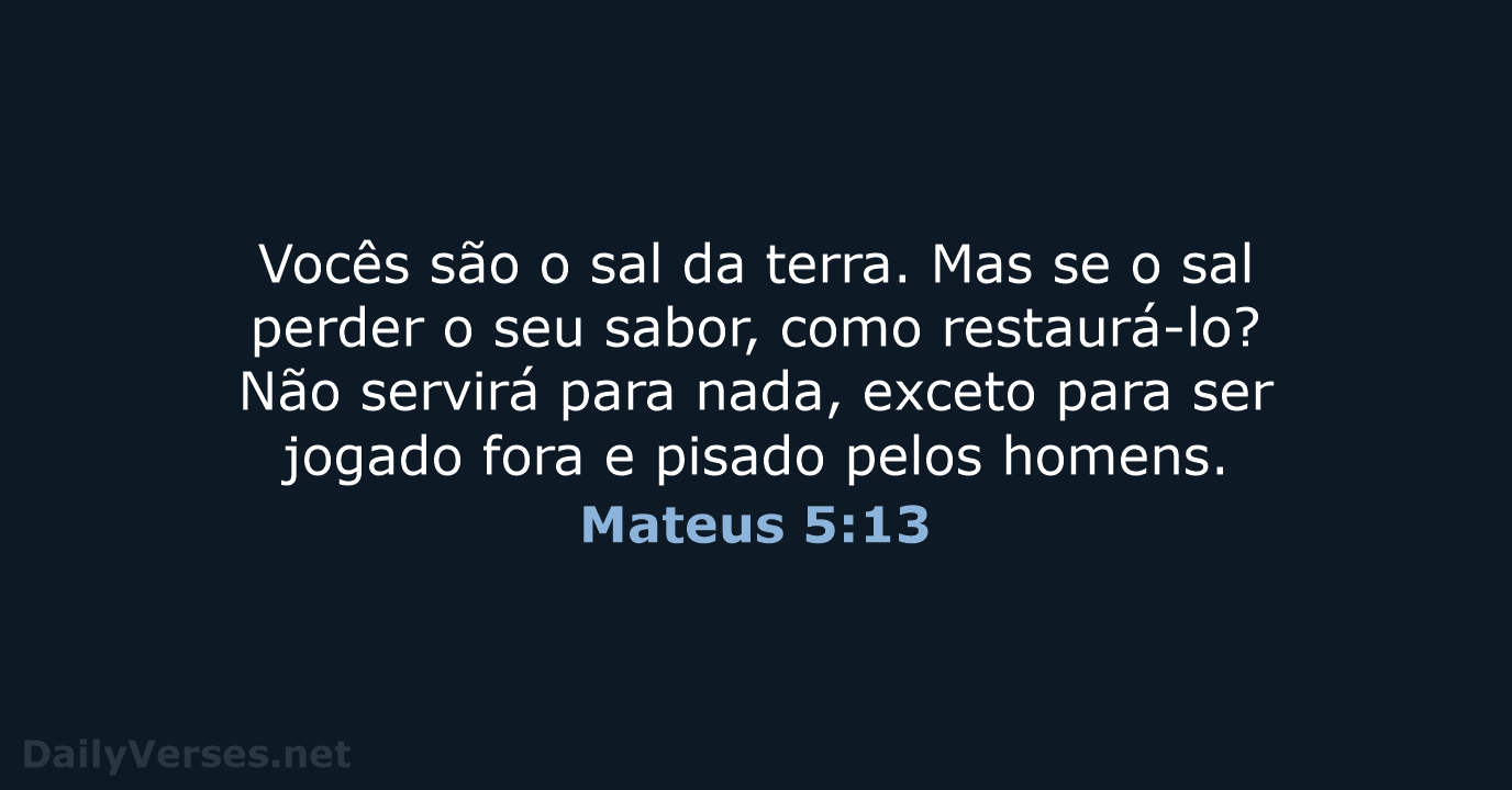 Mateus 5:13 - NVI