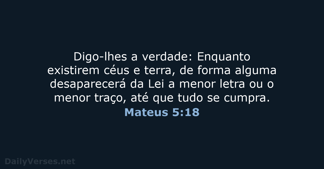 Mateus 5:18 - NVI