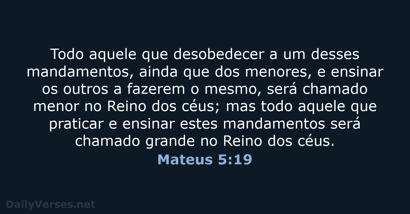 Mateus 5:19 - NVI
