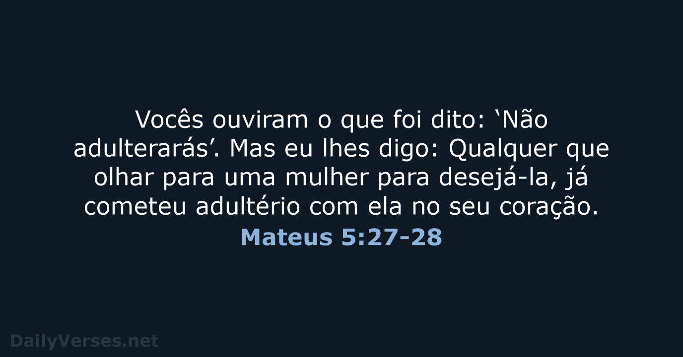 Mateus 5:27-28 - NVI