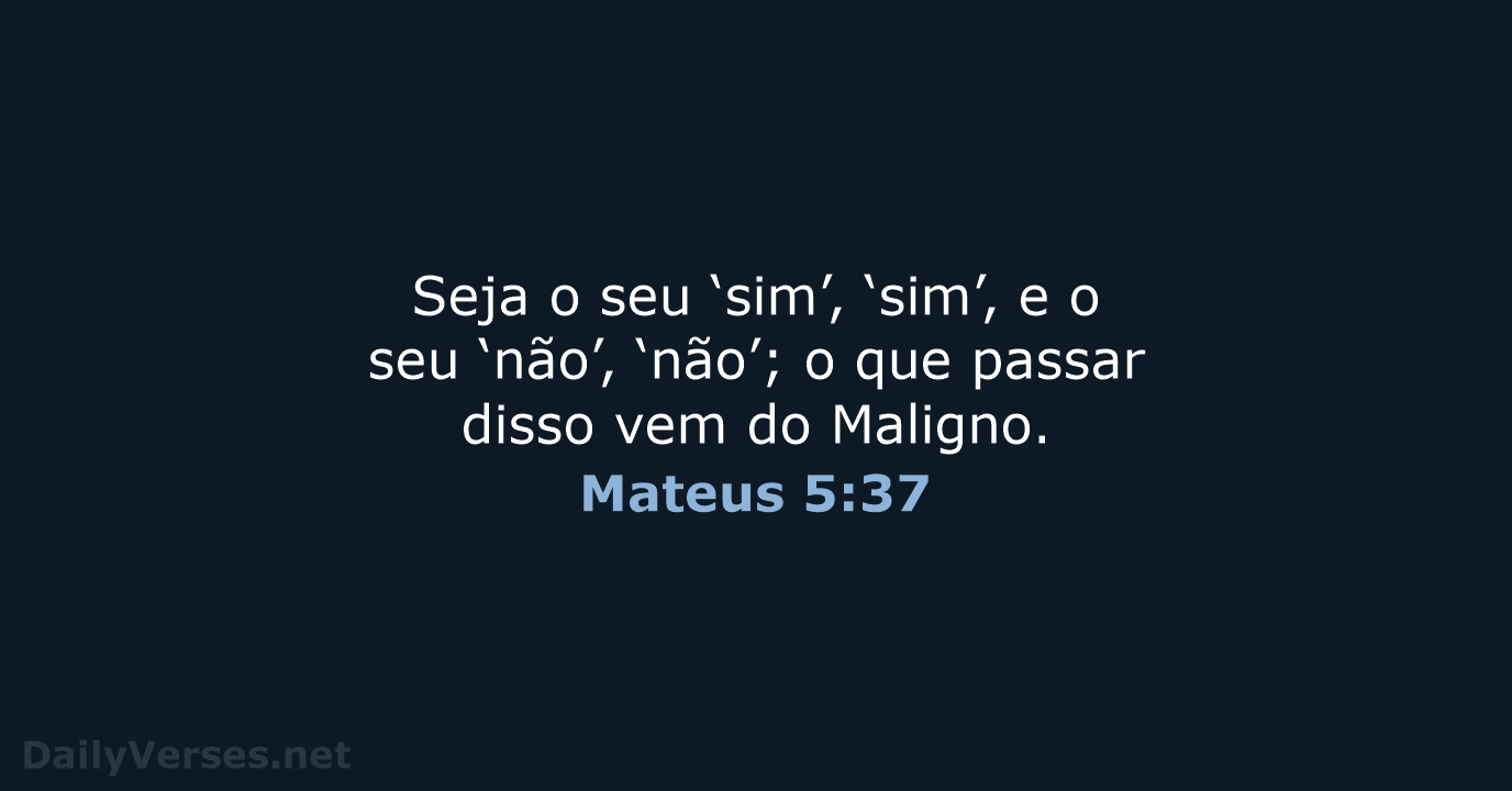 Mateus 5:37 - NVI