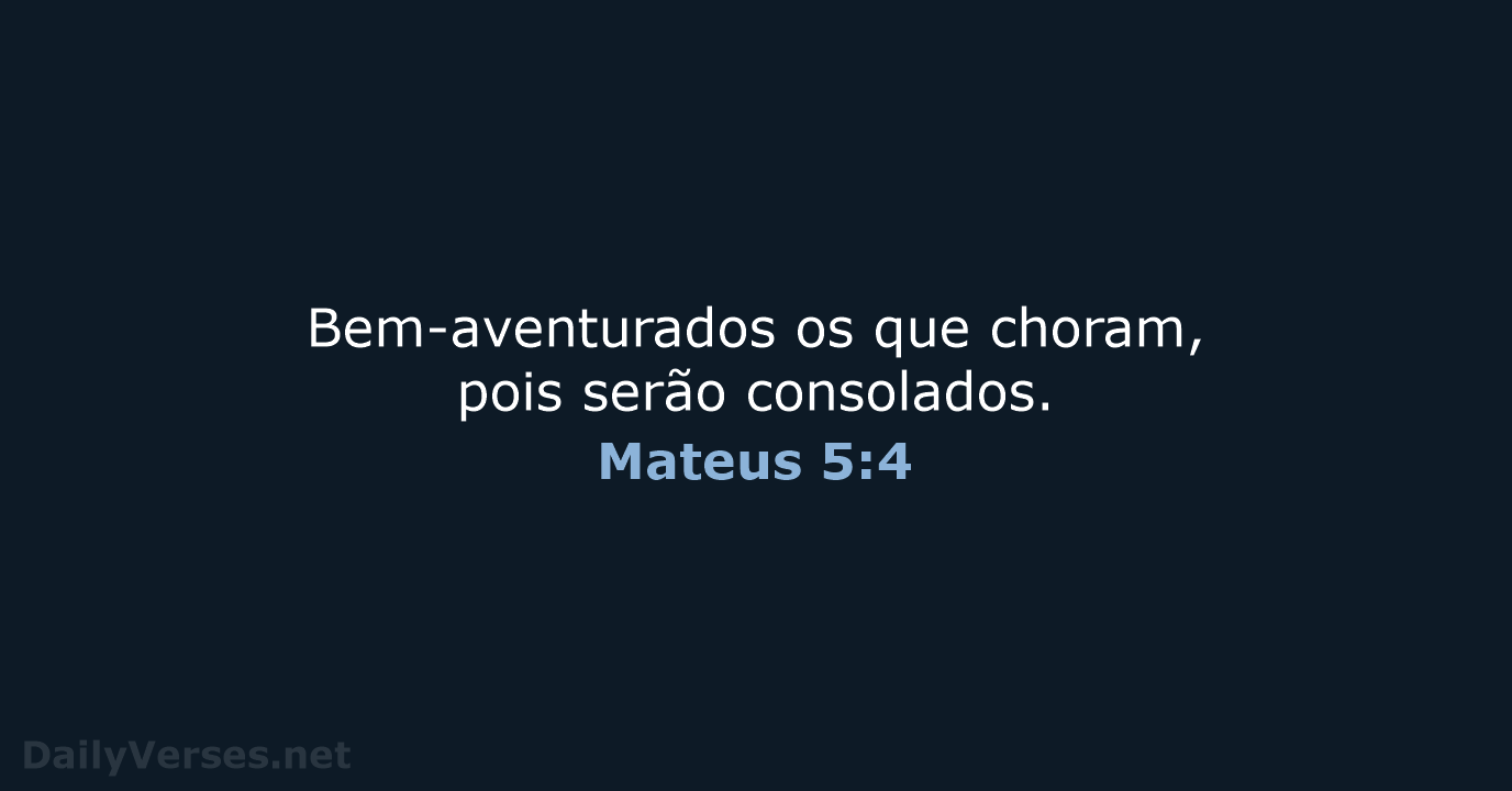 Mateus 5:4 - NVI